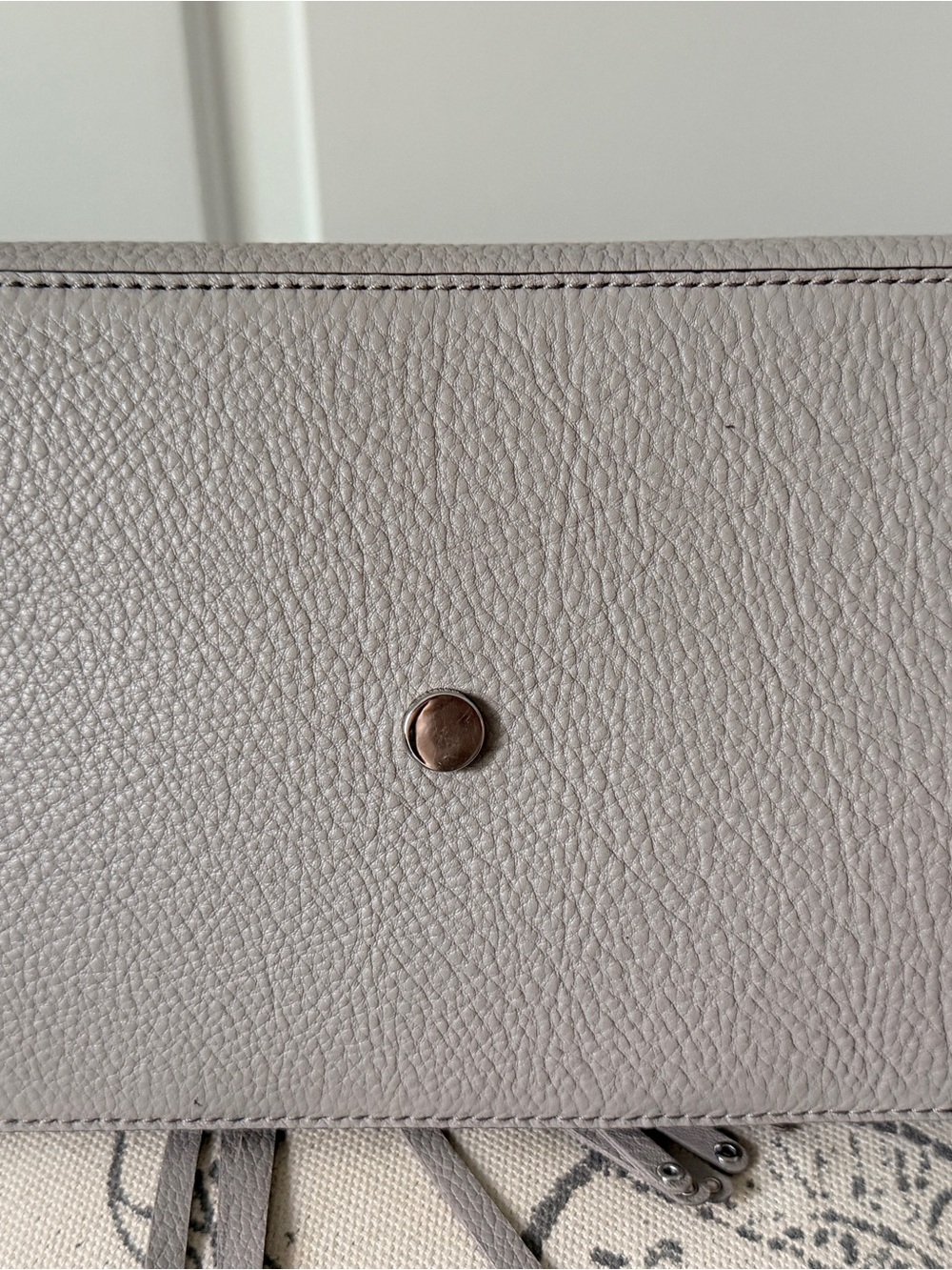 Michael Kors Taupe Pebbled Leather Shoulder Tote - Picture 8 of 13